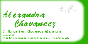alexandra chovanecz business card